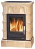 Печь-камин ABX Britania KI, кафельный цоколь, табак
