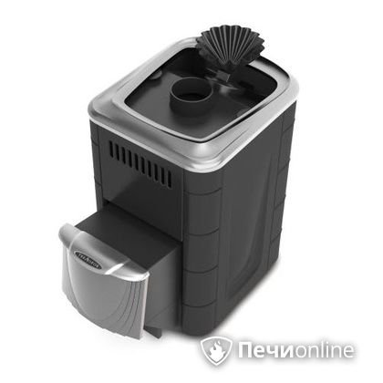 Дровяная банная печь TMF Гейзер Мини 2016 Carbon закрытая каменка нержавеющая дверь антрацит в Ноябрьске