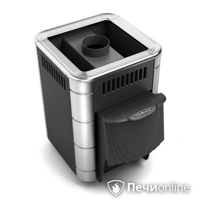 Дровяная банная печь TMF Оса Inox дверь антрацит короткий канал антрацит в Ноябрьске